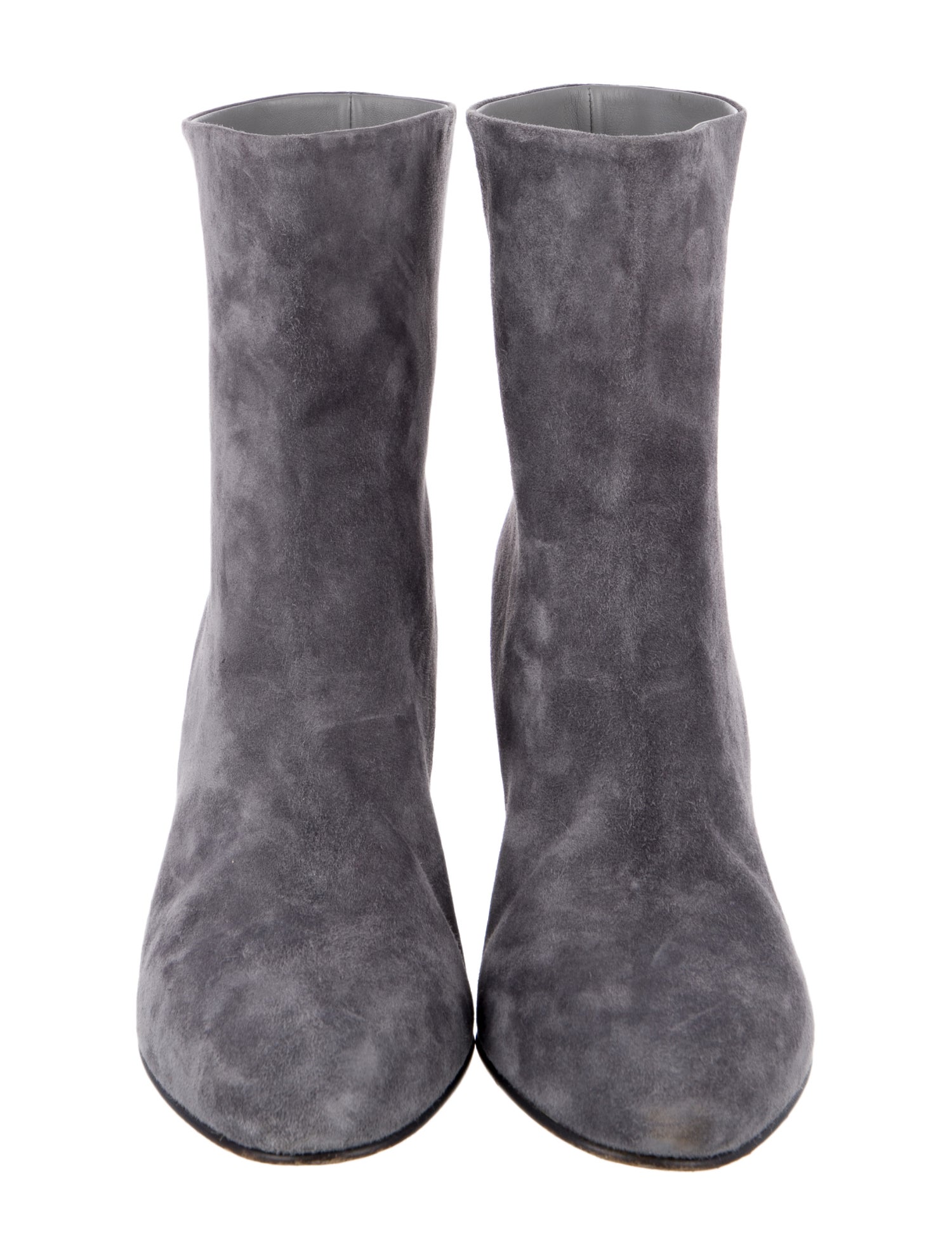 Chanel Interlocking CC Logo Suede Boots